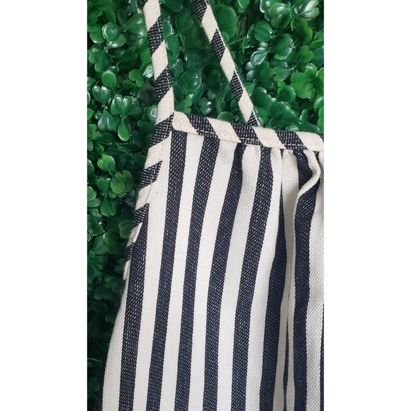 31. 2/$20 NWOT Secodeer black & white stripe harem romper - Picture 2 of 4